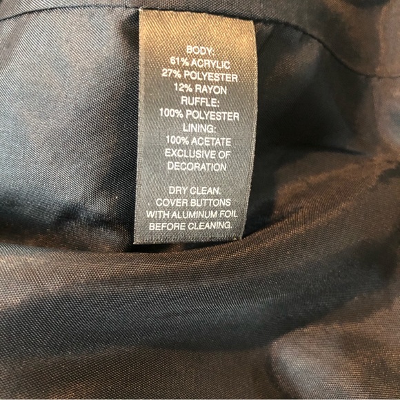 White House Black Market black and white tweed style crop jacket size 6 EUC - Picture 6 of 11